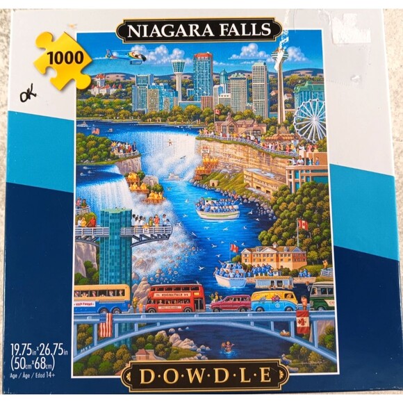 Dowdle Niagara Falls Painting the Town 1000 Piece Jigsaw Puzzle with Poster - Picture 1 of 4